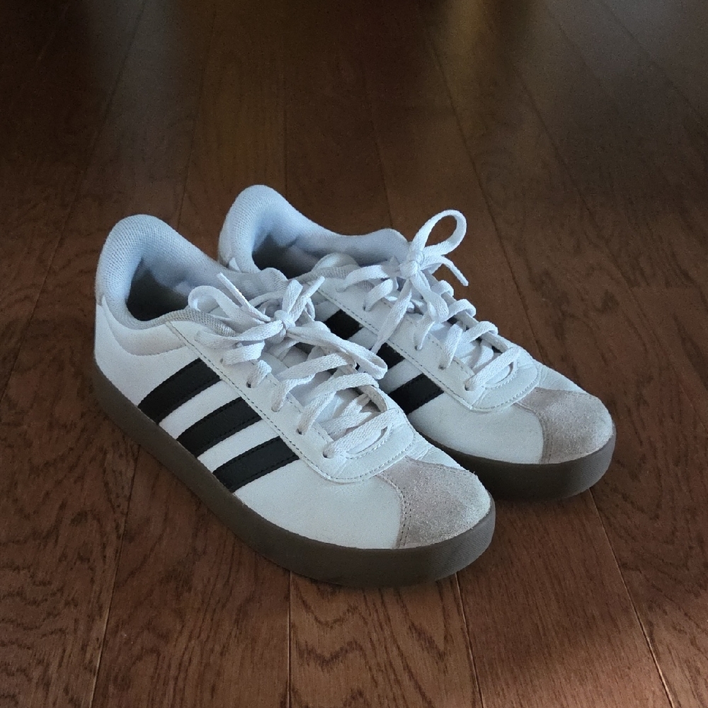 adidas White and Black Low-Top Sneakers